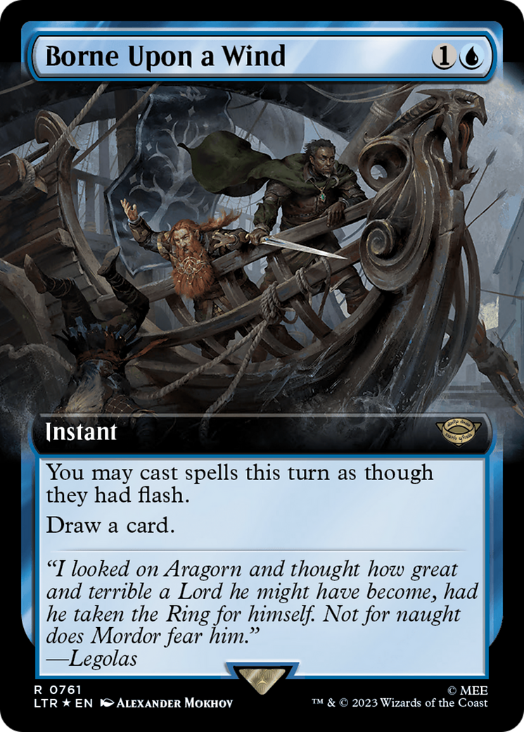 Borne Upon a Wind (Extended Art) (Surge Foil) [The Lord of the Rings: Tales of Middle-Earth] | Gam3 Escape
