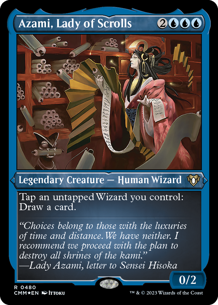 Azami, Lady of Scrolls (Foil Etched) [Commander Masters] | Gam3 Escape