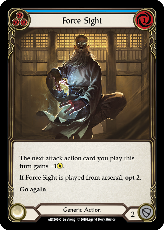 Force Sight (Blue) [ARC208-C] (Arcane Rising)  1st Edition Rainbow Foil | Gam3 Escape