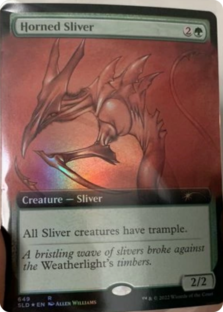 Horned Sliver (Extended Art) [Secret Lair Drop Promos] | Gam3 Escape