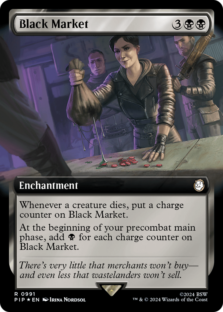 Black Market (Extended Art) (Surge Foil) [Fallout] | Gam3 Escape