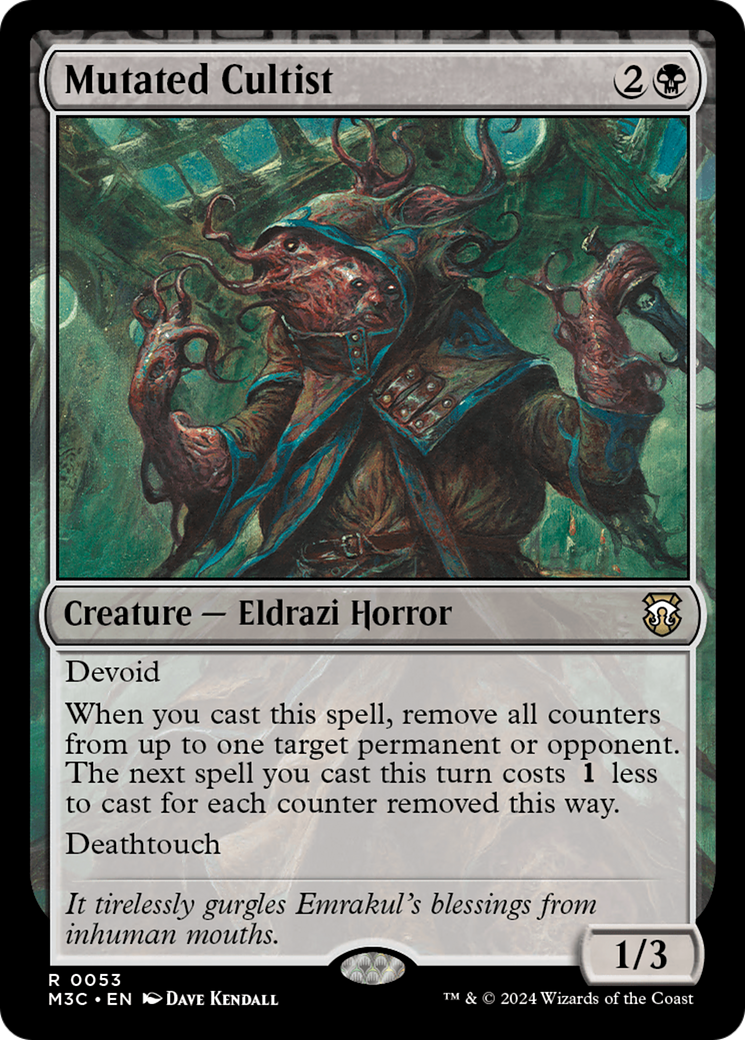 Mutated Cultist (Ripple Foil) [Modern Horizons 3 Commander] | Gam3 Escape