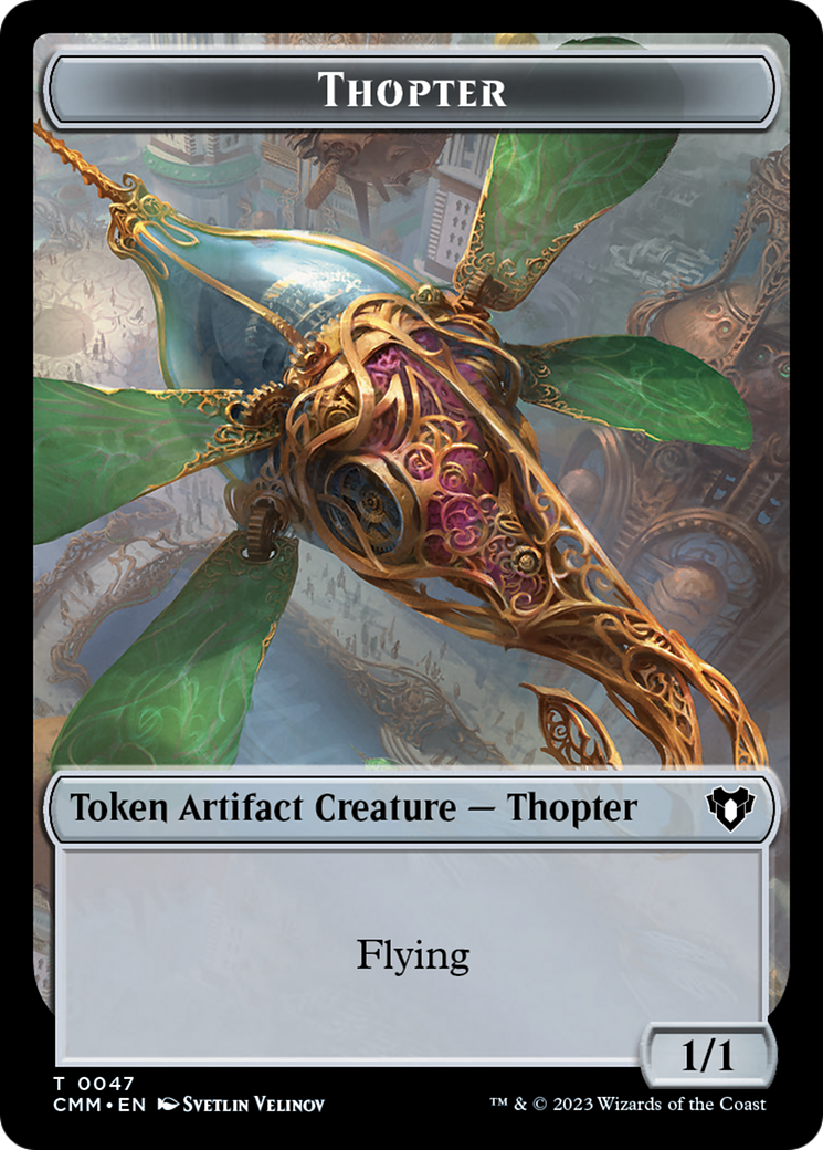 Thopter // Construct (0074) Double-Sided Token [Commander Masters Tokens] | Gam3 Escape