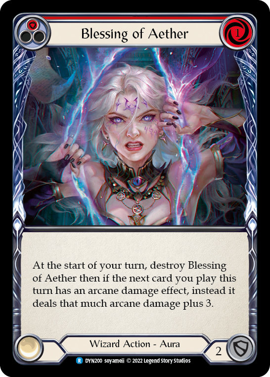Blessing of Aether (Red) [DYN200] (Dynasty)  Rainbow Foil | Gam3 Escape