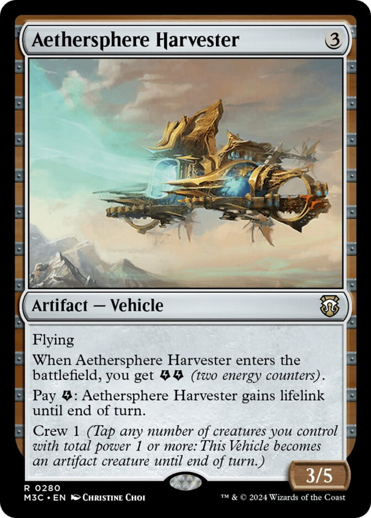 Aethersphere Harvester (Ripple Foil) [Modern Horizons 3 Commander] | Gam3 Escape