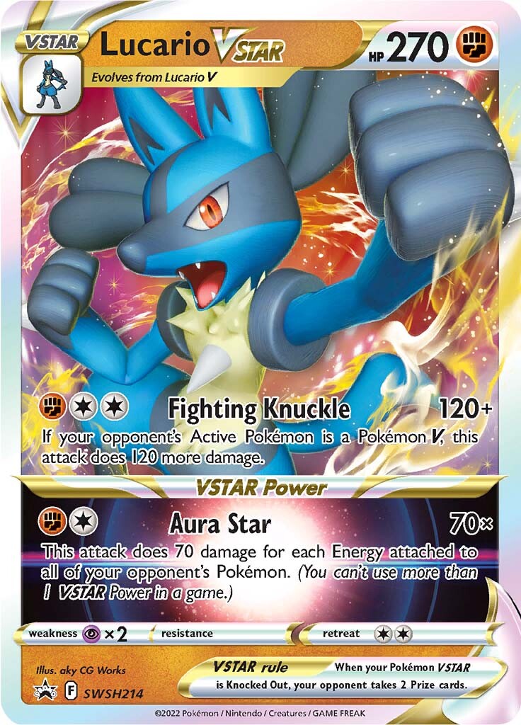 Lucario VSTAR (SWSH214) (Jumbo Card) [Sword & Shield: Black Star Promos] | Gam3 Escape