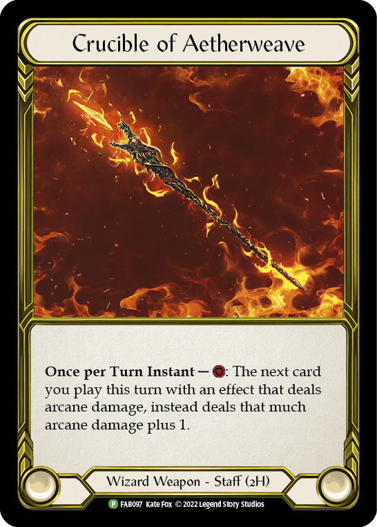 Crucible of Aetherweave (Golden) [FAB097] (Promo)  Cold Foil | Gam3 Escape