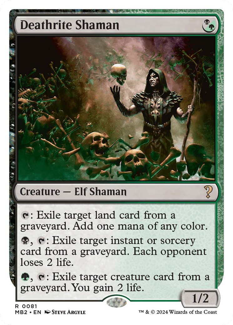 Deathrite Shaman (White Border) [Mystery Booster 2] | Gam3 Escape