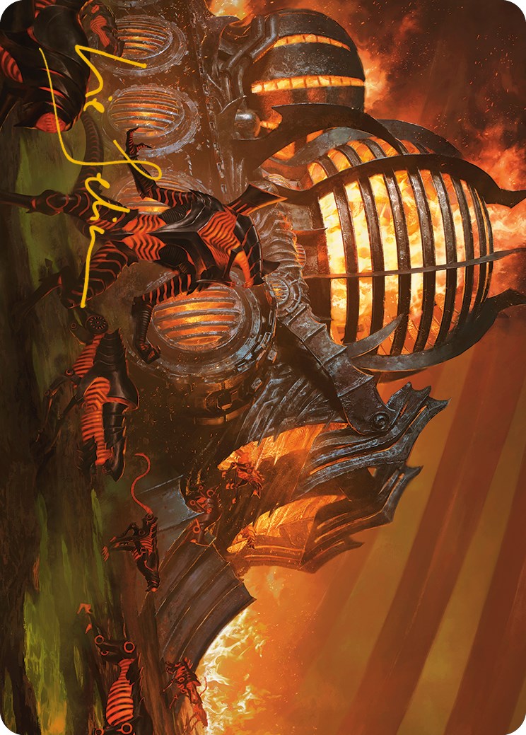 Urabrask's Forge Art Card (Gold-Stamped Signature) [Phyrexia: All Will Be One Art Series] | Gam3 Escape