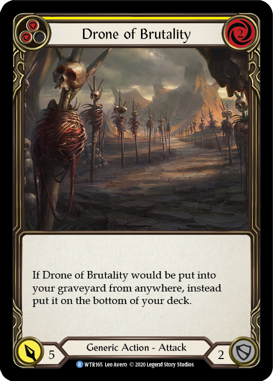 Drone of Brutality (Yellow) [U-WTR165] (Welcome to Rathe Unlimited)  Unlimited Rainbow Foil | Gam3 Escape
