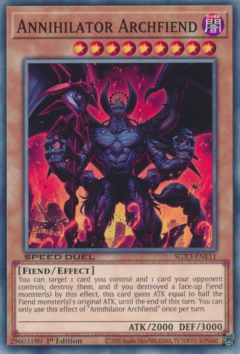 Annihilator Archfiend [SGX3-ENE11] Common | Gam3 Escape