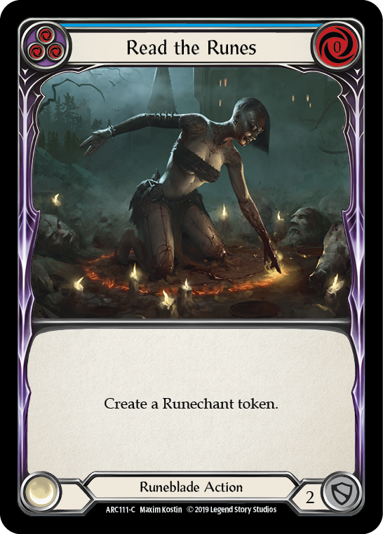 Read the Runes (Blue) [ARC111-C] (Arcane Rising)  1st Edition Rainbow Foil | Gam3 Escape