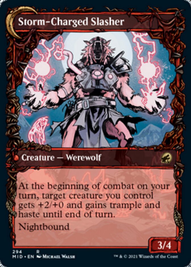 Reckless Stormseeker // Storm-Charged Slasher (Showcase Equinox) [Innistrad: Midnight Hunt] | Gam3 Escape