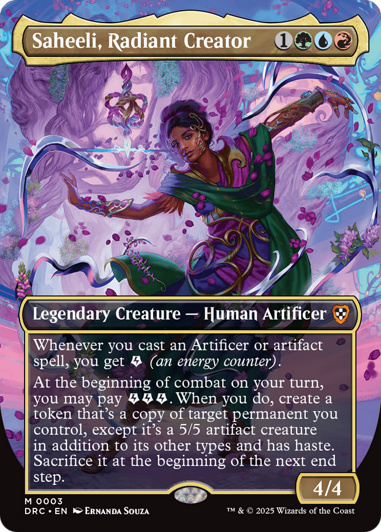 Saheeli, Radiant Creator (Borderless) [Aetherdrift Commander] | Gam3 Escape