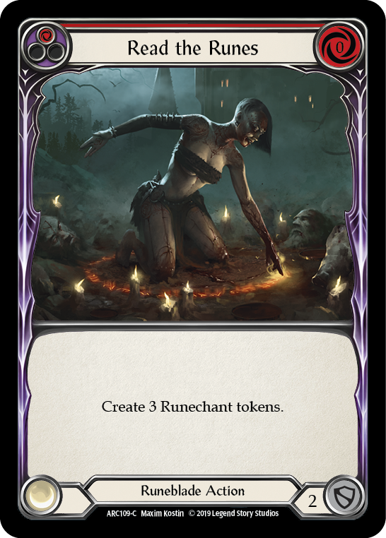 Read the Runes (Red) [ARC109-C] (Arcane Rising)  1st Edition Rainbow Foil | Gam3 Escape