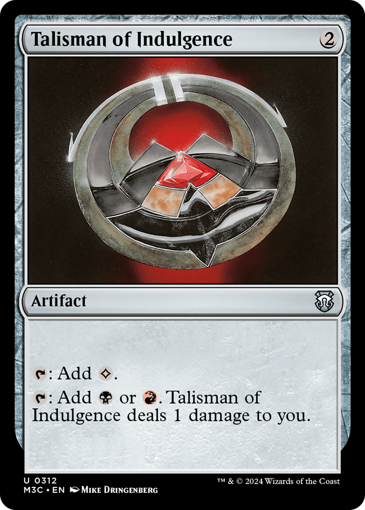 Talisman of Indulgence [Modern Horizons 3 Commander] | Gam3 Escape