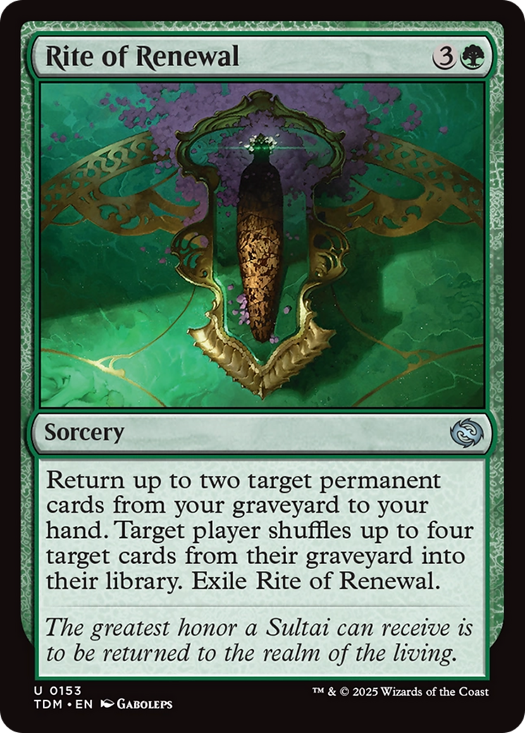 Rite of Renewal [Tarkir: Dragonstorm] | Gam3 Escape