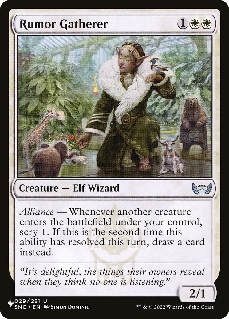 Rumor Gatherer [The List Reprints] | Gam3 Escape