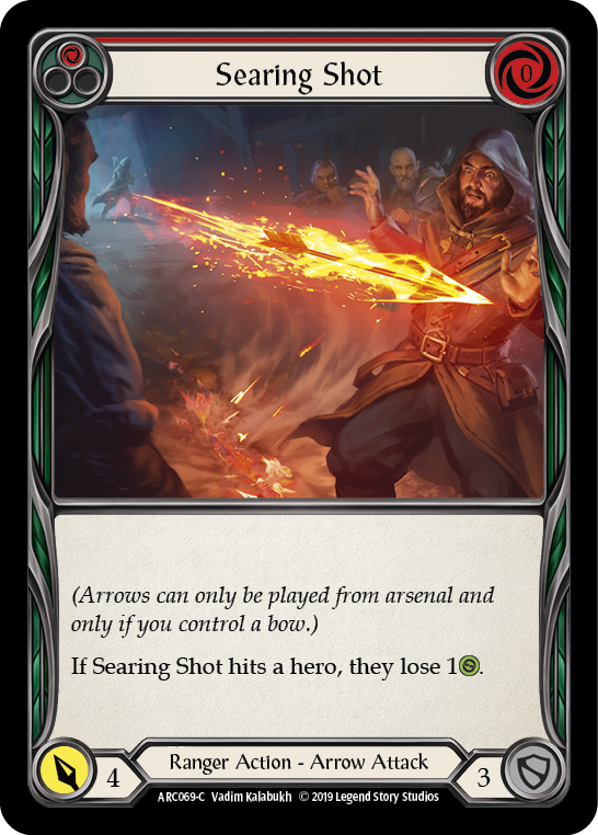 Searing Shot (Red) [ARC069-C] (Arcane Rising)  1st Edition Rainbow Foil | Gam3 Escape