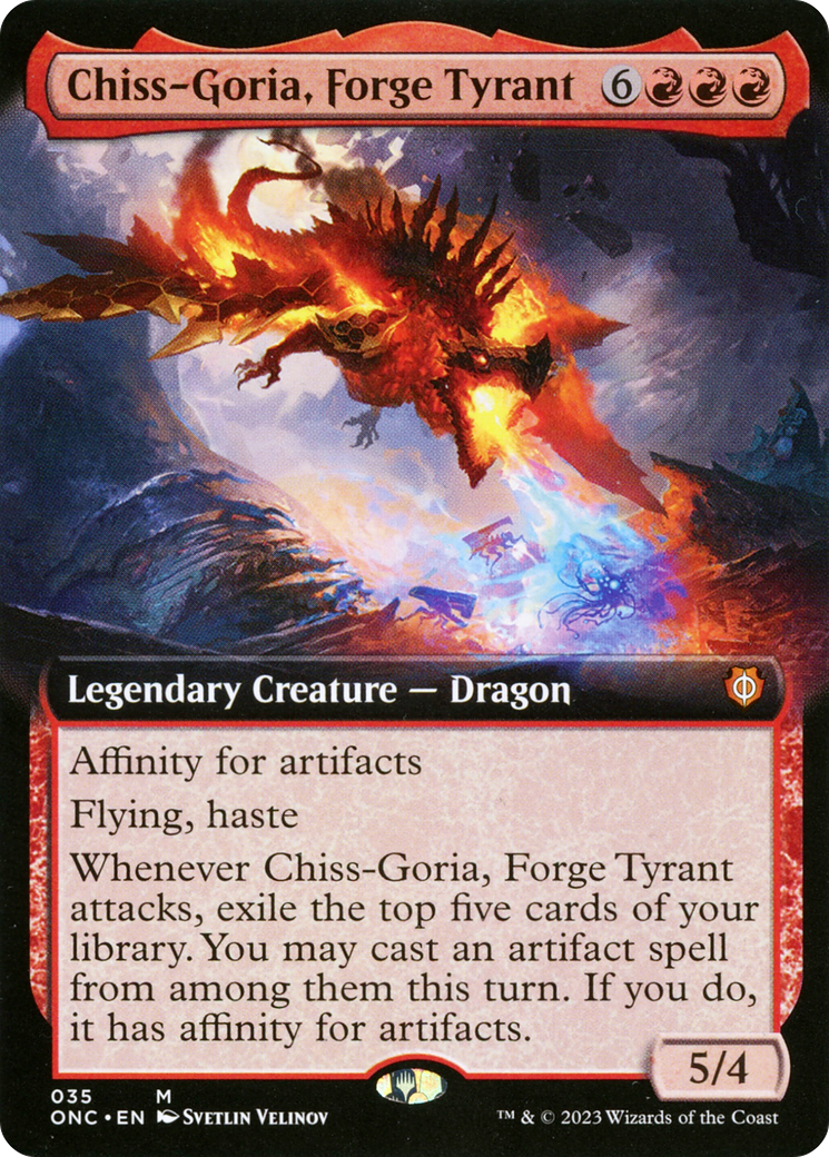 Chiss-Goria, Forge Tyrant (Extended Art) [Phyrexia: All Will Be One Commander] | Gam3 Escape