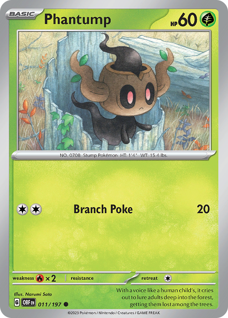 Phantump (011/197) [Scarlet & Violet: Obsidian Flames] | Gam3 Escape