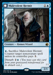 Malevolent Hermit // Benevolent Geist [Innistrad: Midnight Hunt] | Gam3 Escape