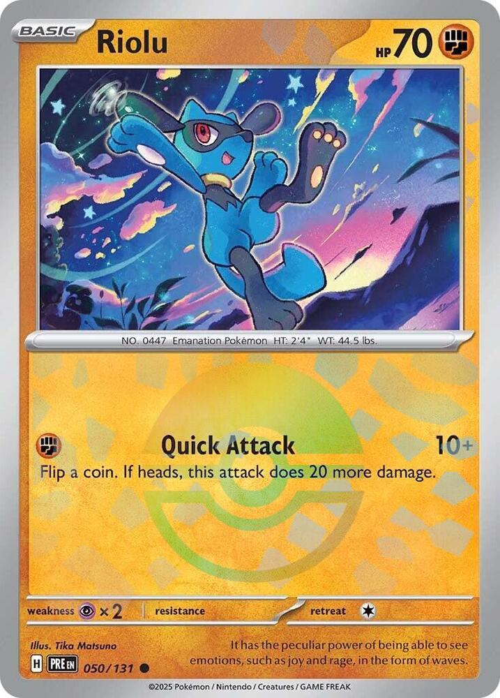 Riolu (050/131) (Poke Ball Pattern) [Scarlet & Violet: Prismatic Evolutions] | Gam3 Escape