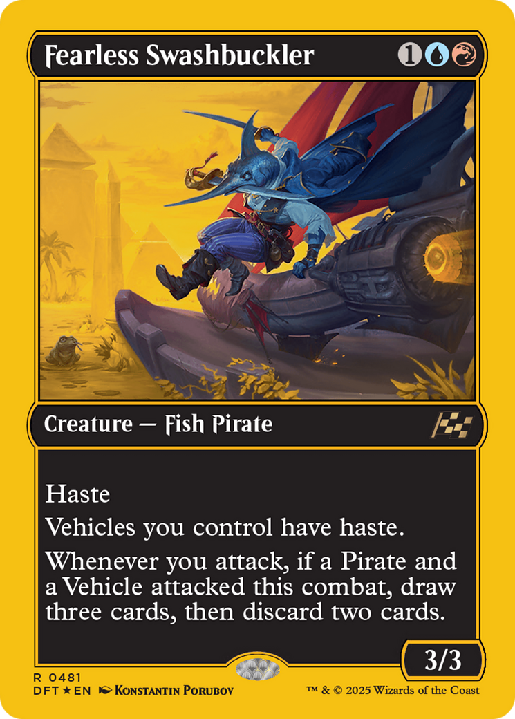 Fearless Swashbuckler (First-Place Foil) [Aetherdrift] | Gam3 Escape