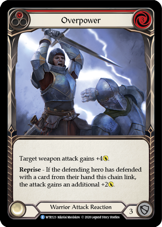 Overpower (Red) [U-WTR123] (Welcome to Rathe Unlimited)  Unlimited Rainbow Foil | Gam3 Escape