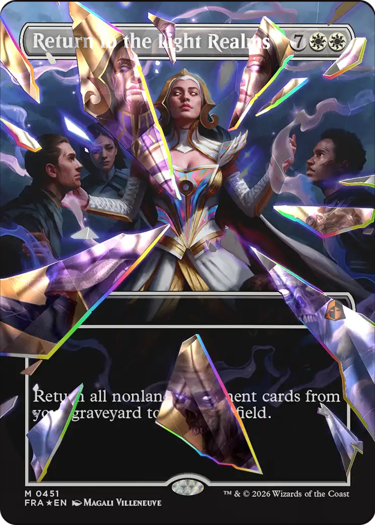 Return to the Light Realms (Borderless) (Facet Foil) (0415) [Reality Fracture] | Gam3 Escape