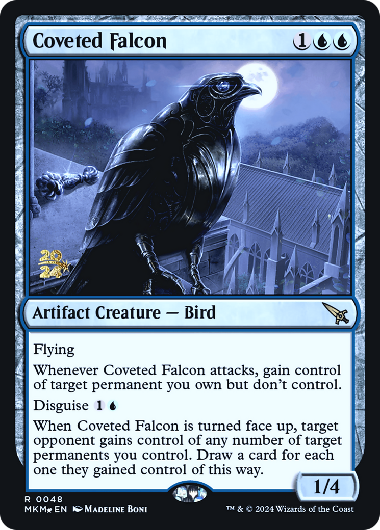 Coveted Falcon [Murders at Karlov Manor Prerelease Promos] | Gam3 Escape