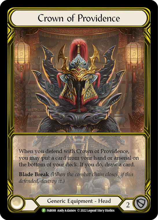 Crown of Providence (Golden) [FAB088] (Promo)  Cold Foil | Gam3 Escape