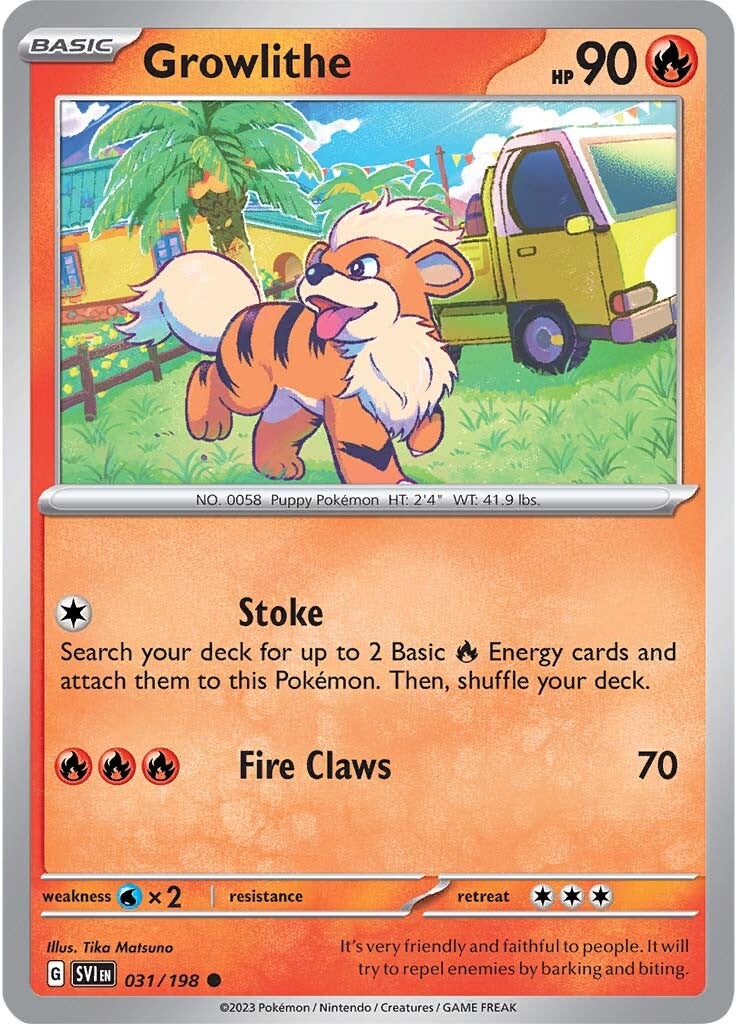 Growlithe (031/198) [Scarlet & Violet: Base Set] | Gam3 Escape