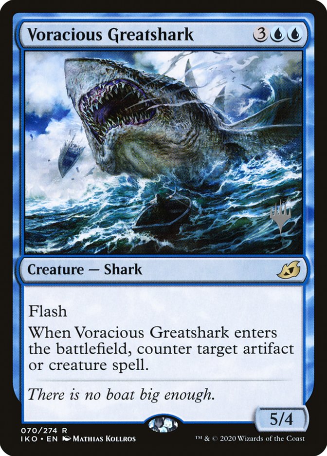 Voracious Greatshark (Promo Pack) [Ikoria: Lair of Behemoths Promos] | Gam3 Escape