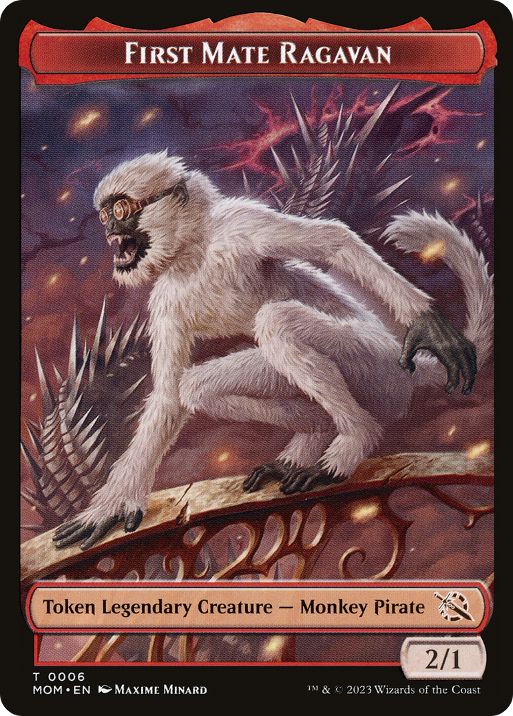 First Mate Ragavan // Teferi's Talent Emblem Double-Sided Token [March of the Machine Commander Tokens] | Gam3 Escape