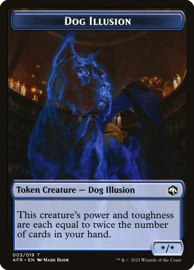 Zombie // Dog Illusion Double-Sided Token [Dungeons & Dragons: Adventures in the Forgotten Realms Tokens] | Gam3 Escape