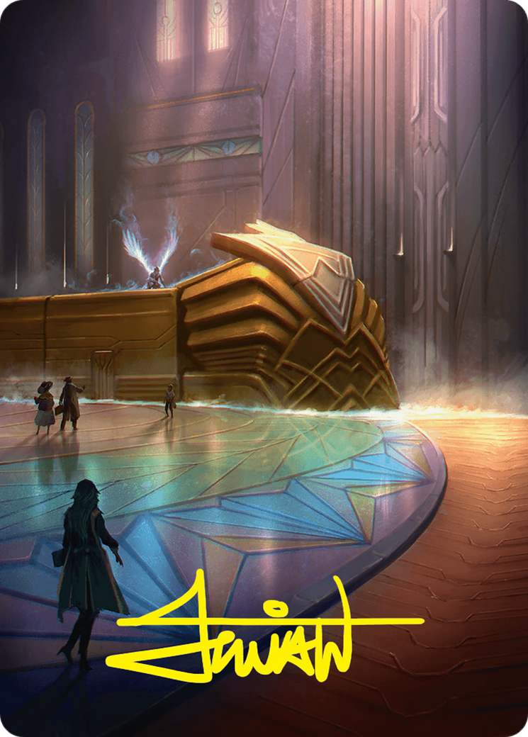 Plains Art Card (21/54) (Gold-Stamped Signature) [Foundations Art Series] | Gam3 Escape