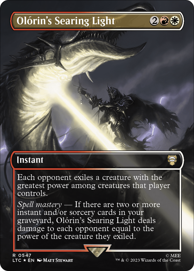 Olorin's Searing Light (Borderless) (Surge Foil) [The Lord of the Rings: Tales of Middle-Earth Commander] | Gam3 Escape