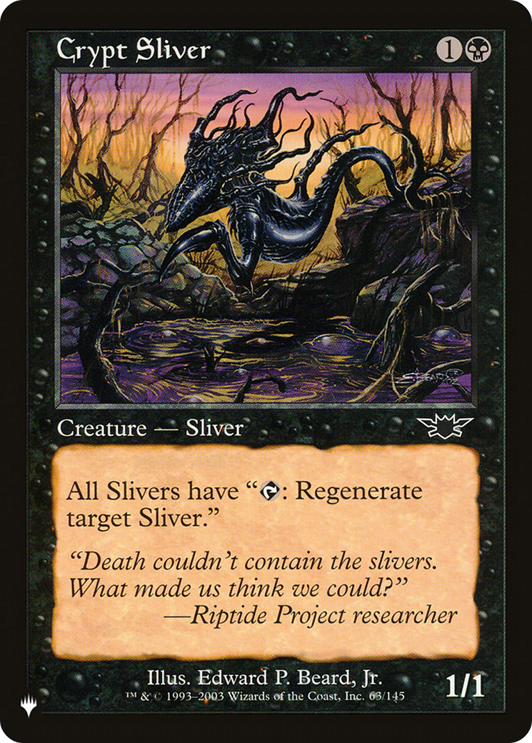 Crypt Sliver [The List Reprints] | Gam3 Escape