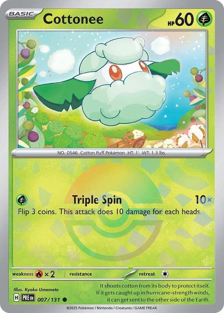 Cottonee (007/131) (Poke Ball Pattern) [Scarlet & Violet: Prismatic Evolutions] | Gam3 Escape