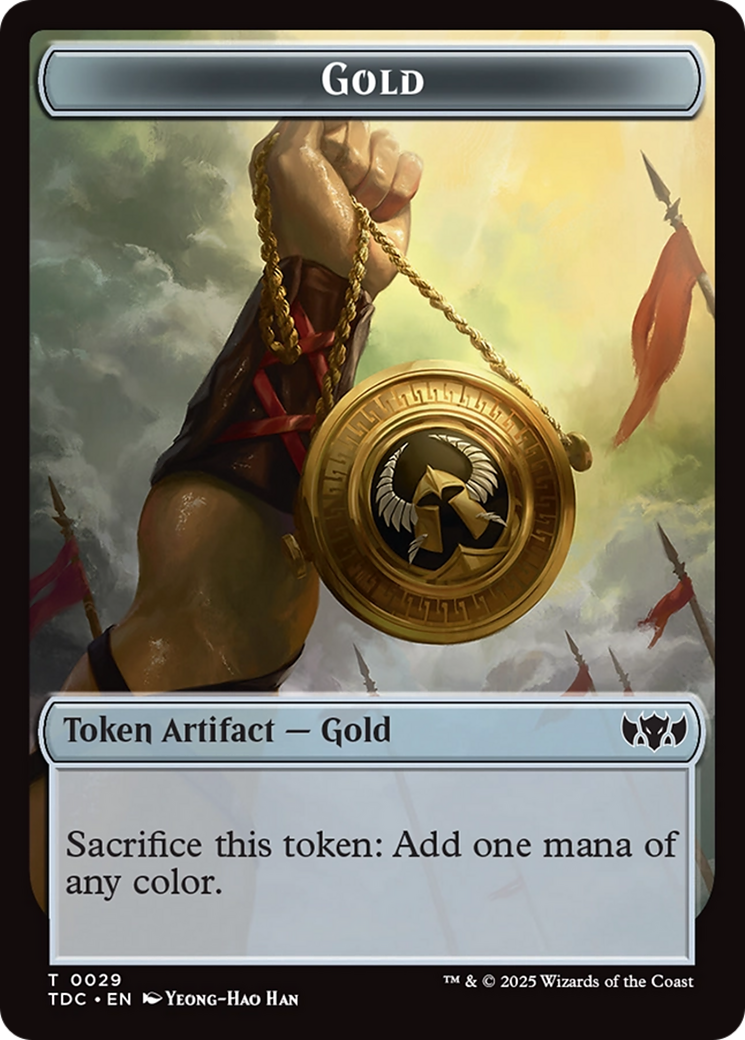 Elemental (0016) // Gold Double-Sided Token [Tarkir: Dragonstorm Commander Tokens] | Gam3 Escape