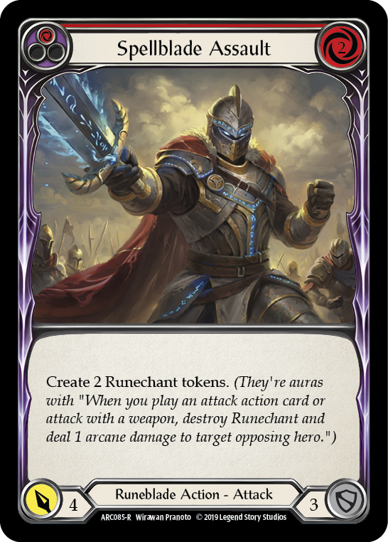 Spellblade Assault (Red) [ARC085-R] (Arcane Rising)  1st Edition Normal | Gam3 Escape