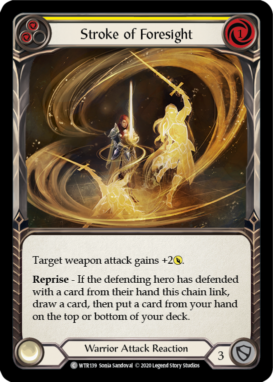 Stroke of Foresight (Yellow) [U-WTR139] (Welcome to Rathe Unlimited)  Unlimited Rainbow Foil | Gam3 Escape