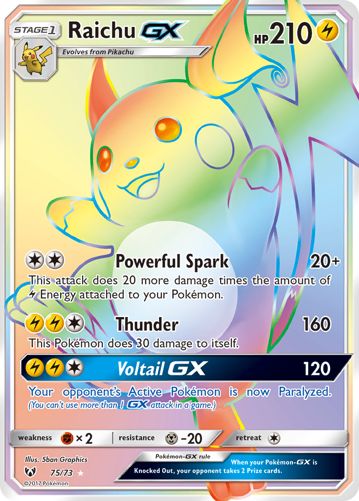 Raichu GX (75/73) [Sun & Moon: Shining Legends] | Gam3 Escape