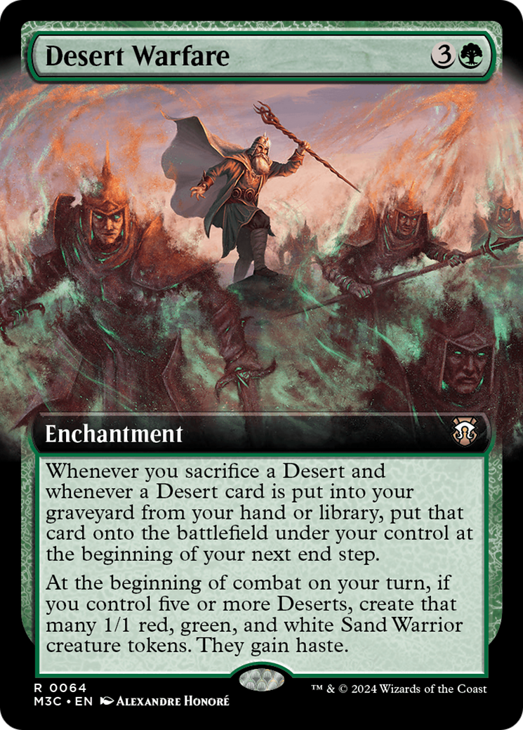 Desert Warfare (Extended Art) (Ripple Foil) [Modern Horizons 3 Commander] | Gam3 Escape