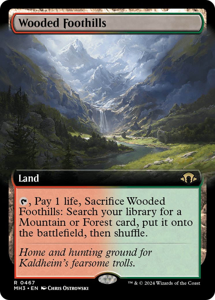 Wooded Foothills (Extended Art) [Modern Horizons 3] | Gam3 Escape