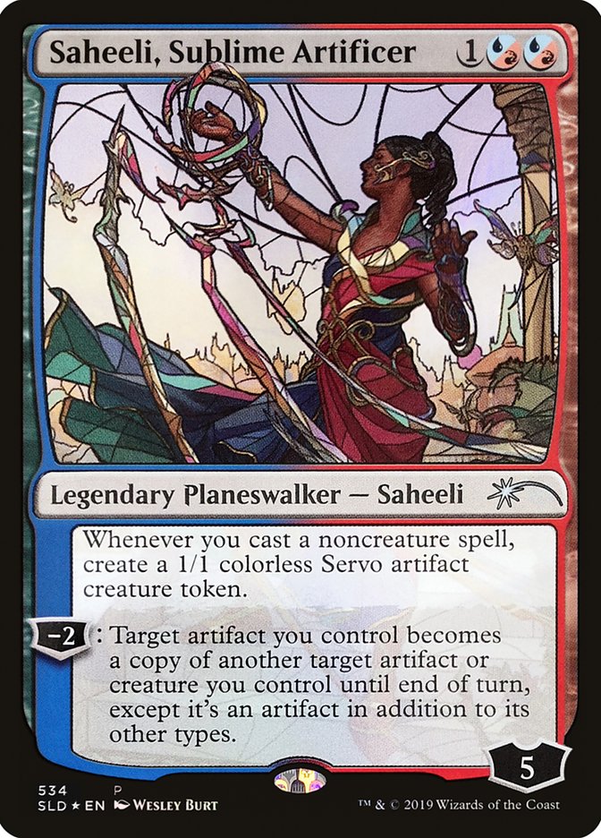 Saheeli, Sublime Artificer (Stained Glass) [Secret Lair Drop Promos] | Gam3 Escape