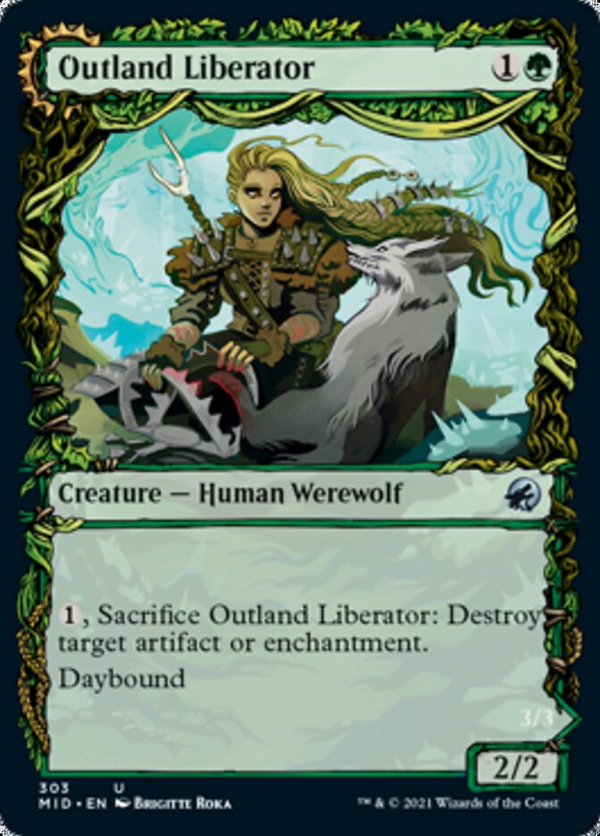 Outland Liberator // Frenzied Trapbreaker (Showcase Equinox) [Innistrad: Midnight Hunt] | Gam3 Escape