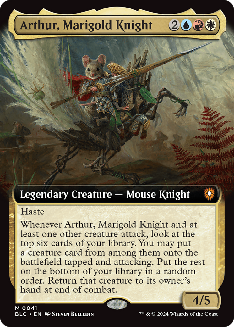 Arthur, Marigold Knight (Extended Art) [Bloomburrow Commander] | Gam3 Escape