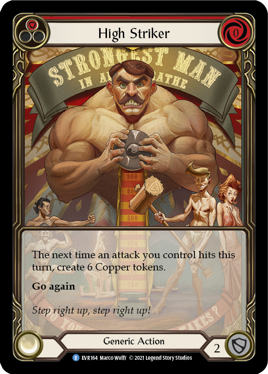 High Striker (Red) [EVR164] (Everfest)  1st Edition Extended Art Rainbow Foil | Gam3 Escape